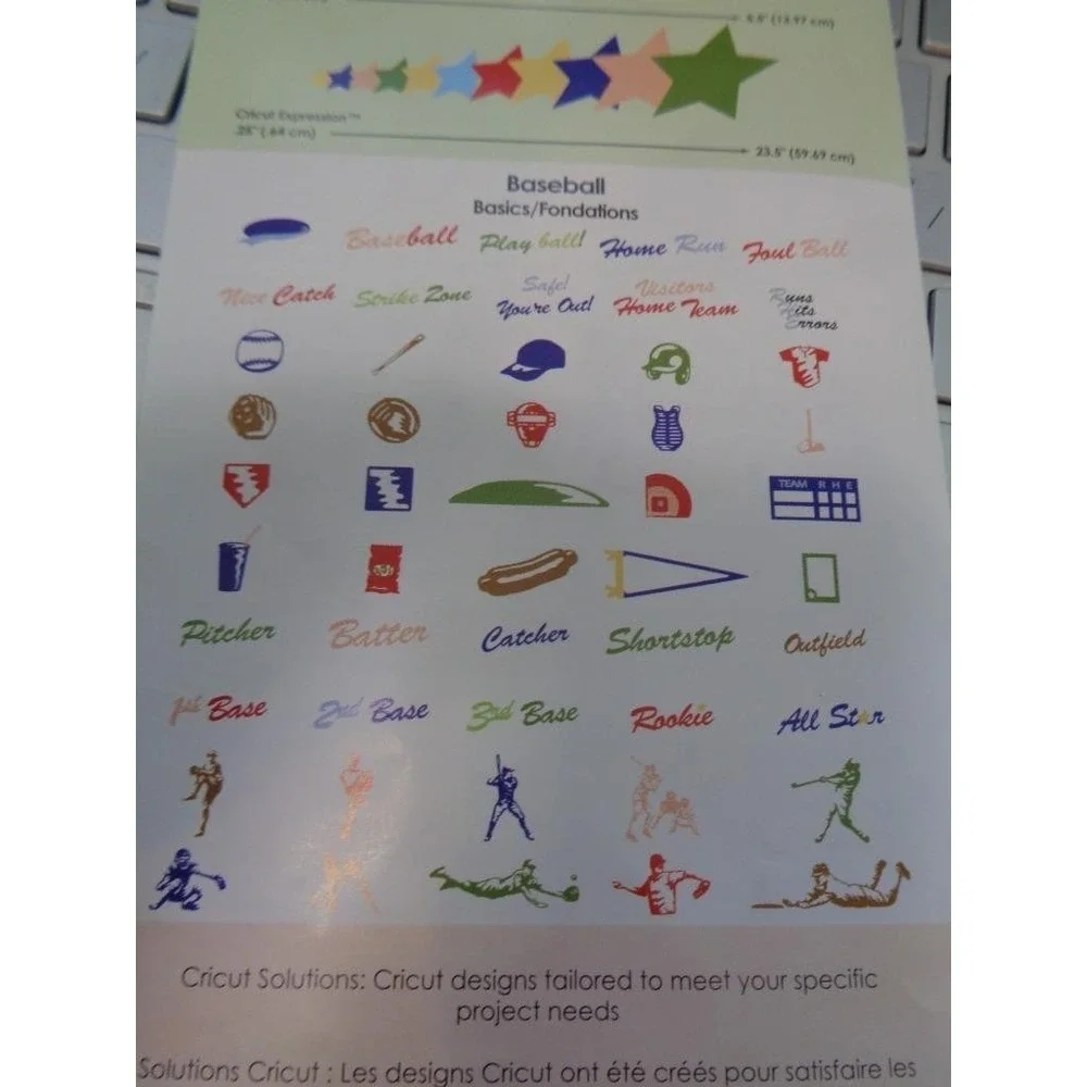 Cricut Die Cut Cartridge BASEBALL Scrapbooking
